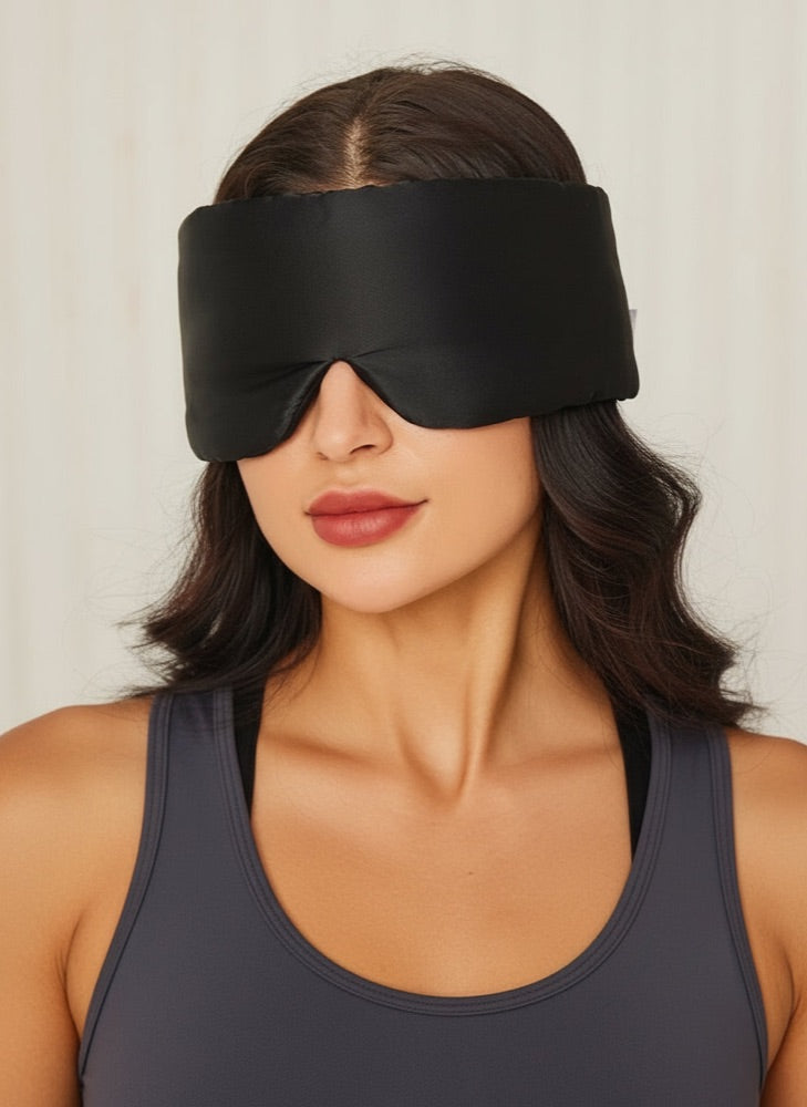 SilkRest silk sleep mask in Black