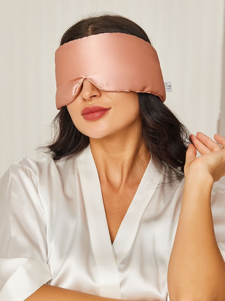 SilkRest silk sleep mask in Blush Pink