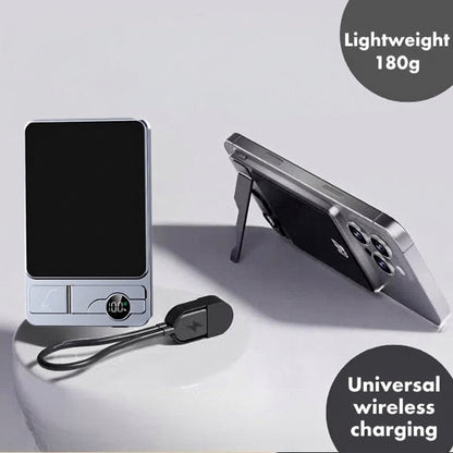 StandUp Power Bank used as a stand while charging a phone
